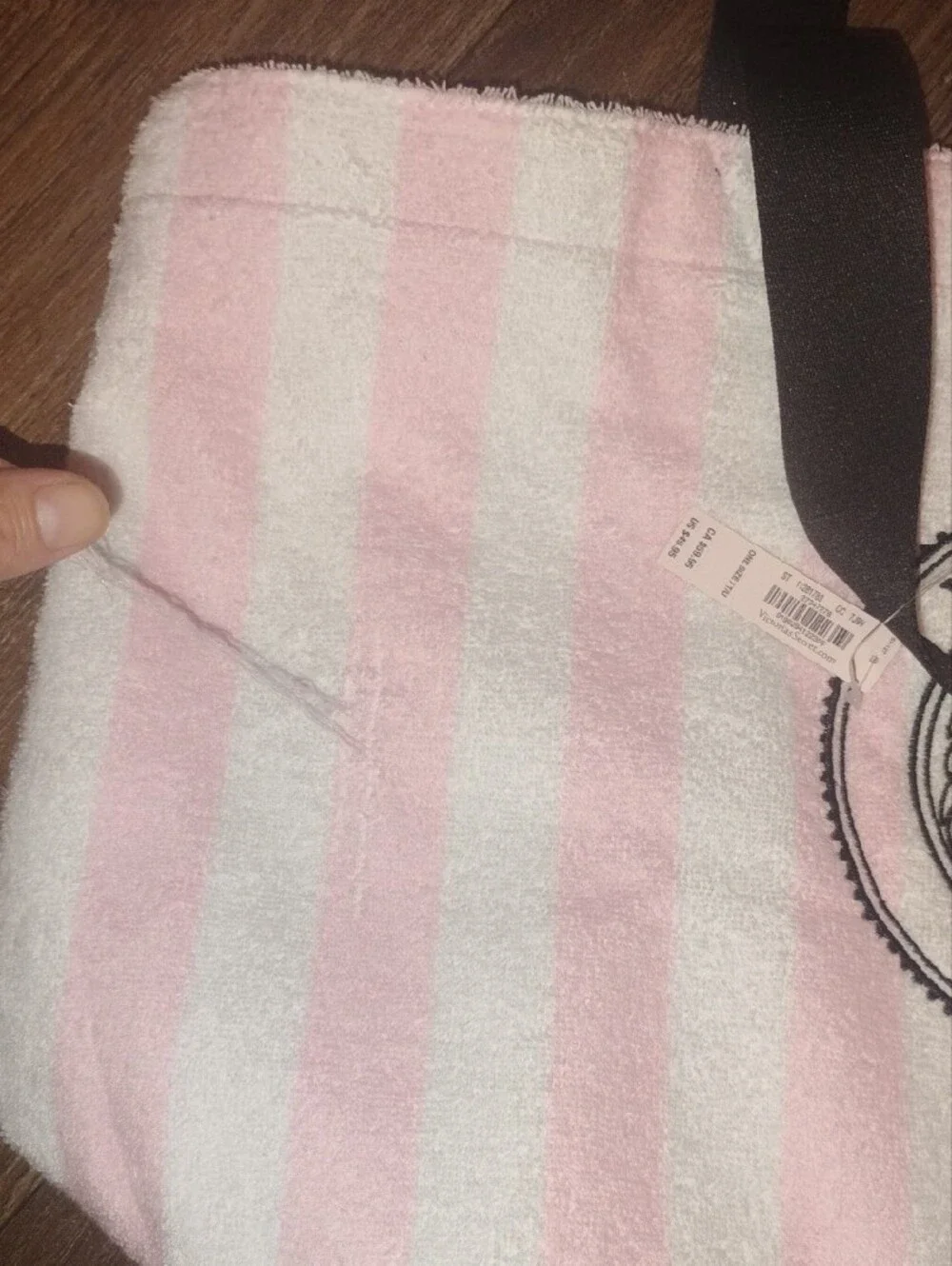 5/$20 NWT Victoria's Secret Pink And White Striped Terry Cloth Tote